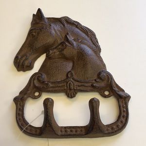 Vintage Cast Iron Horse Head with hooks